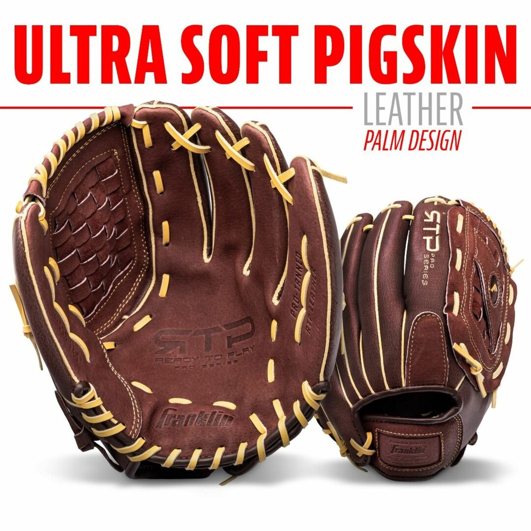 Baseball Glove - Baseball - RTP Pro Series - Kids - (Brown) - 12.5 inch