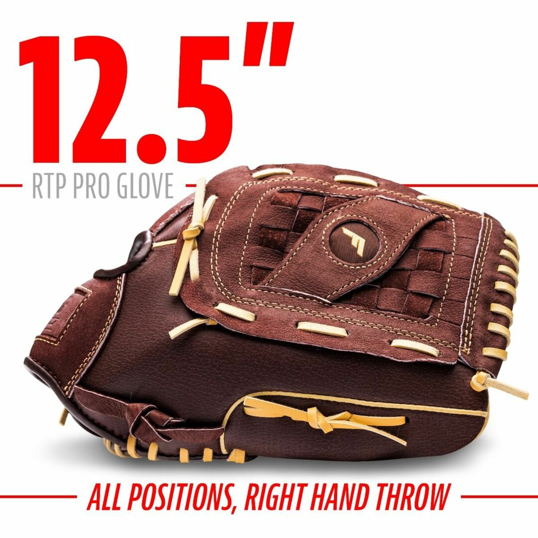 Baseball Glove - Baseball - RTP Pro Series - Kids - (Brown) - 12.5 inch