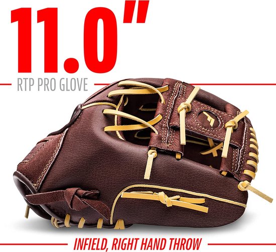 Honkbalhandschoen - Honkbal - RTP Pro Serie - Kinderen - (bruin) - 11 inch