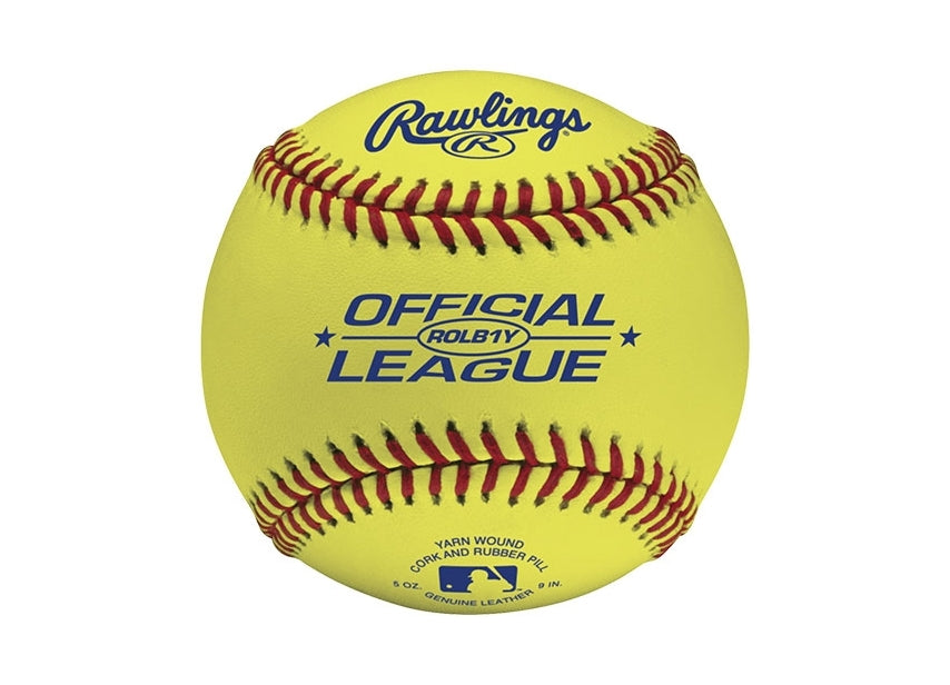 Leren Honkbal - Optic Yellow - Wedstrijd Honkbal - Trainings Honkbal (Geel)