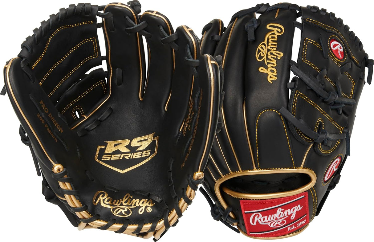Baseball Glove - R9 Series - Full Leather - R9206-9Bg - 2-piece Web