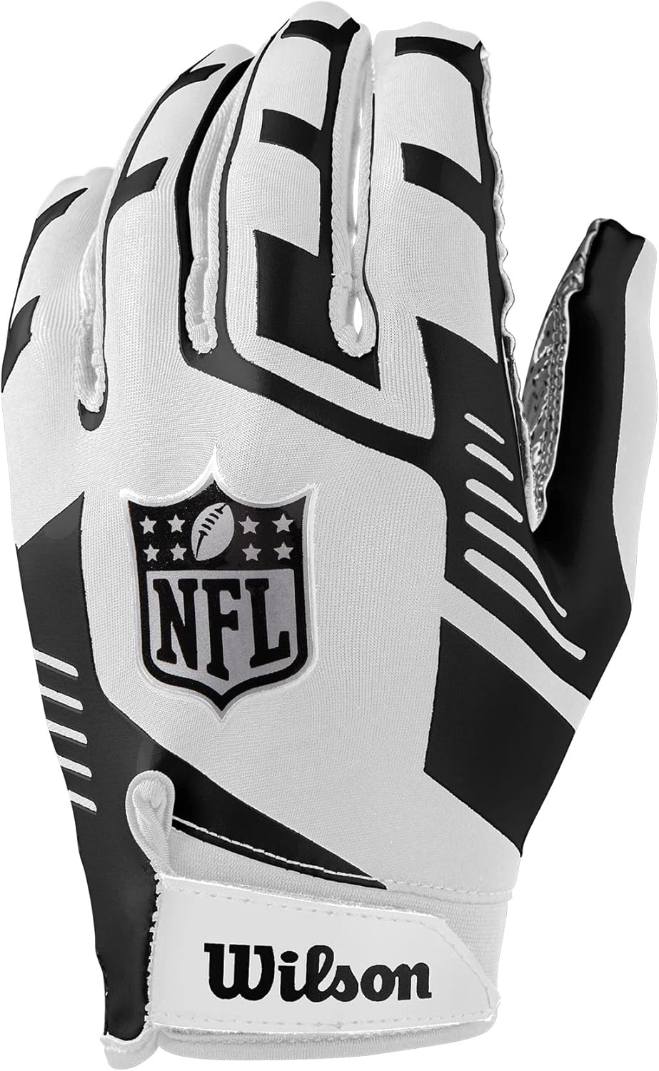 Wilson - NFL - Stretch Fit - Youth - American Football - Receiver Gloves - Wit/Zwart - Jeugd Maat - One Size