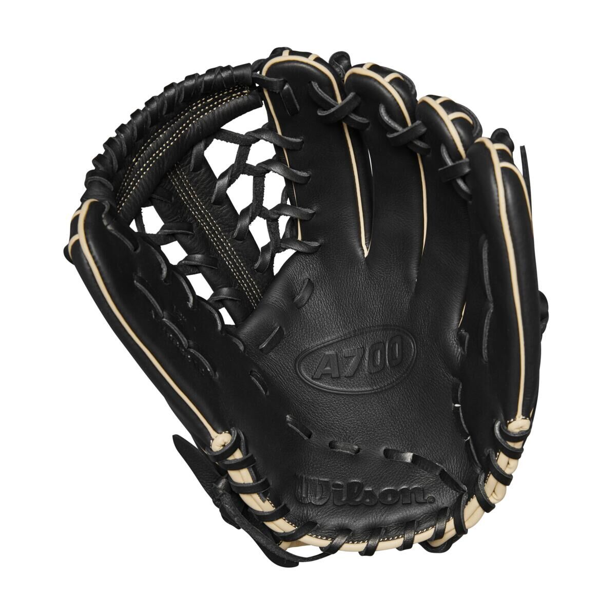 Wilson - Honkbalhandschoen - A700 - Jeugd - 12 inch - Zwart - Voor Linkshandige Werper (LHT)