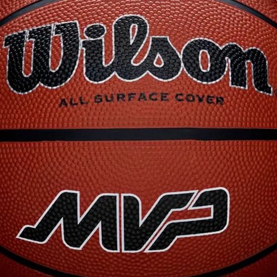 Wilson - Basketball - MVP - Rubber - Streetball Basketbal - Buiten - Outdoor - Maat 7 - Bruin - Inclusief Oppomp Naaldnippel