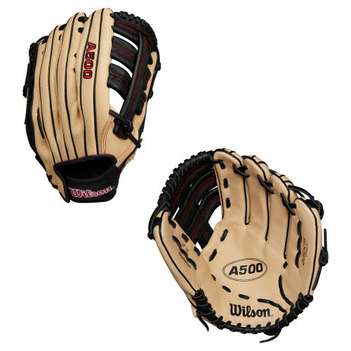 Wilson - Honkbalhandschoen - A500 - Blond/Zwart - 12,5 inch