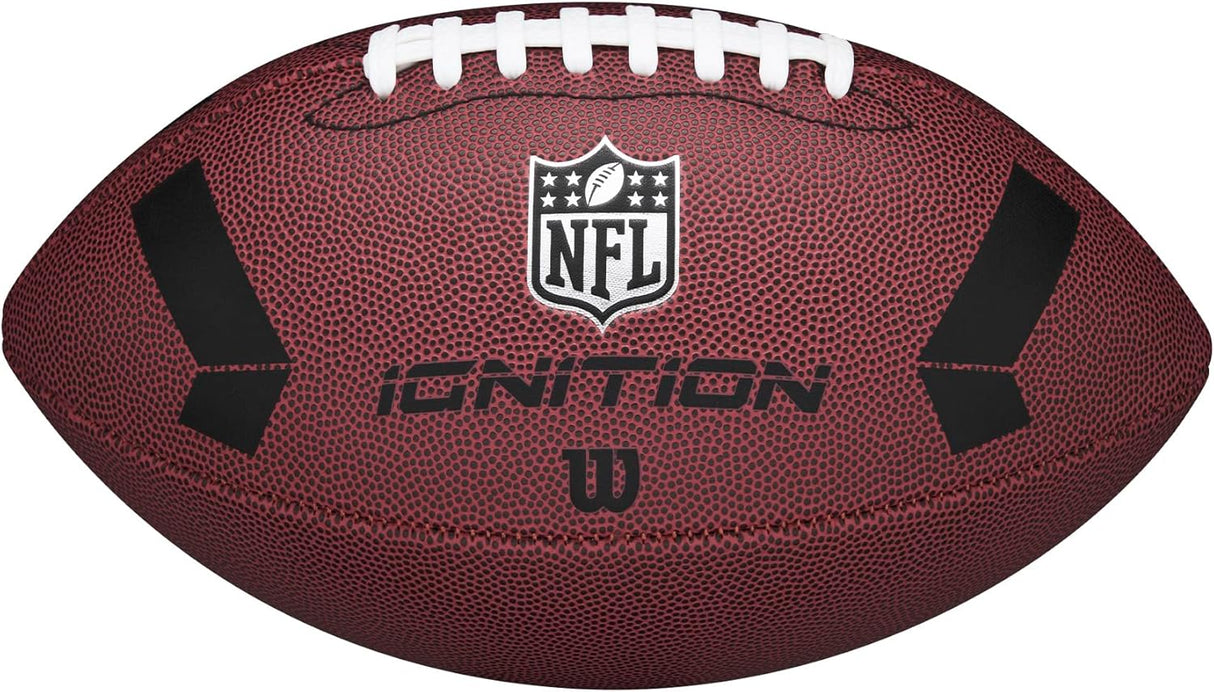 Wilson - NFL - American Football - Ignition - Official Size - Bruin - Inclusief Opblaas Naaldventiel