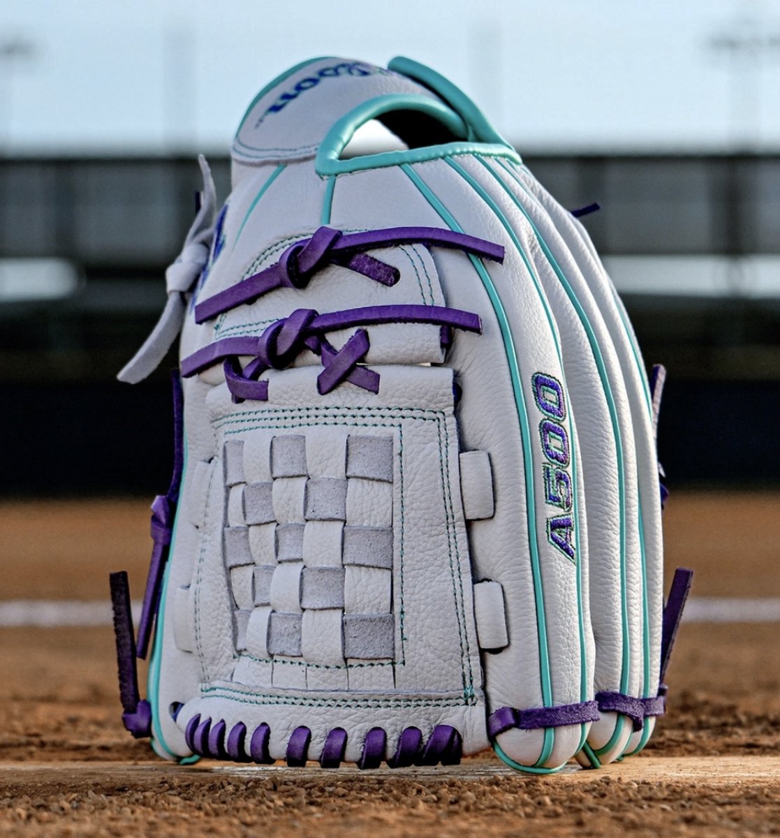 Wilson - Softbalhandschoen - Siren - A500 - Fastpitch - 12 inch - Wit/Paars