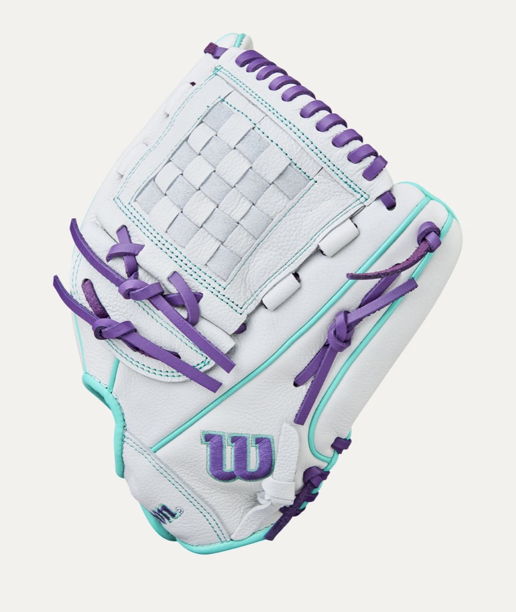 Wilson - Softbalhandschoen - Siren - A500 - Fastpitch - 12 inch - Wit/Paars