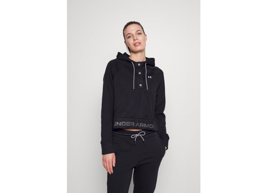 Hoodie - Rival Fleece Mesh - Dames - (zwart) - Medium