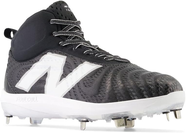 Baseballschuhe – mittelhoch – Metallspikes – 4040v7 – Schwarz/Weiß