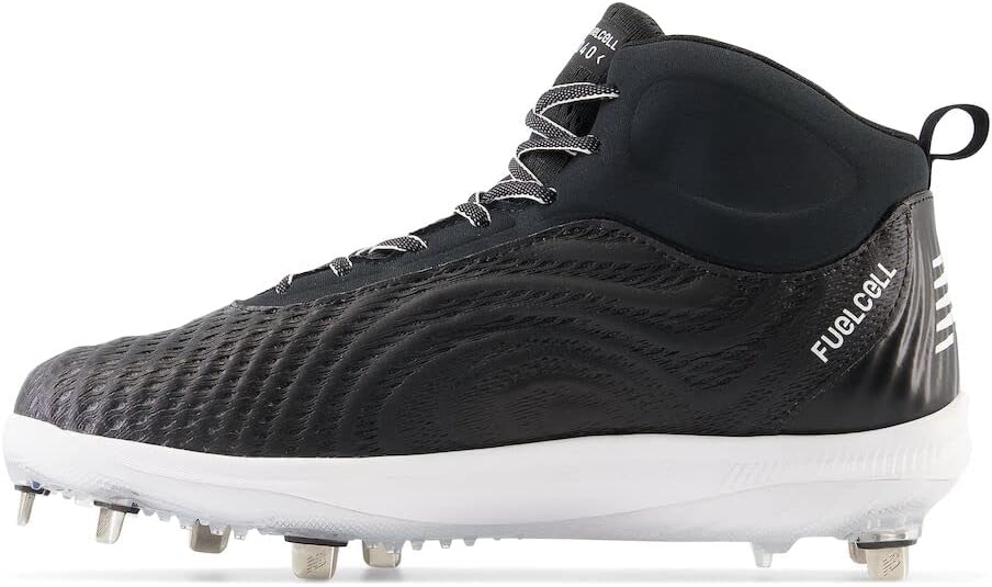 Baseballschuhe – mittelhoch – Metallspikes – 4040v7 – Schwarz/Weiß