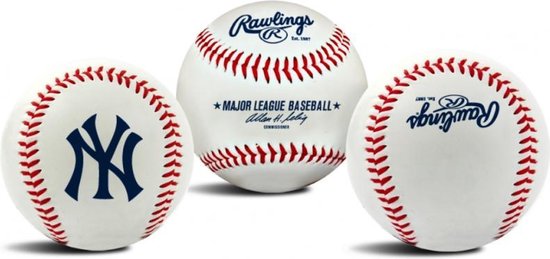 Leren honkbal met MLB team logo - officiële maat 9 inch