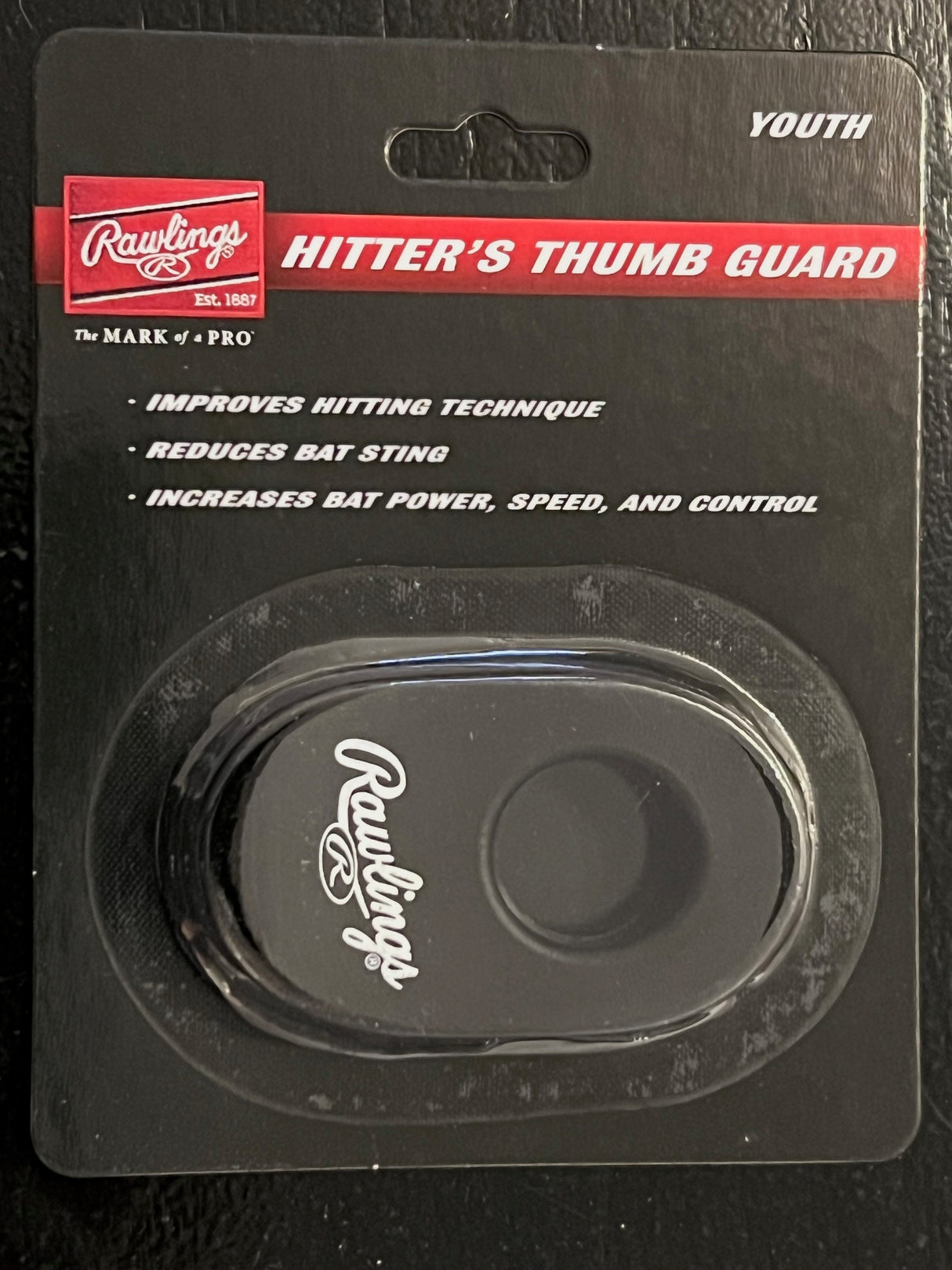 Rawlings - Honkbal - Hitter's Thumb Guard - Zwart - Jeugd