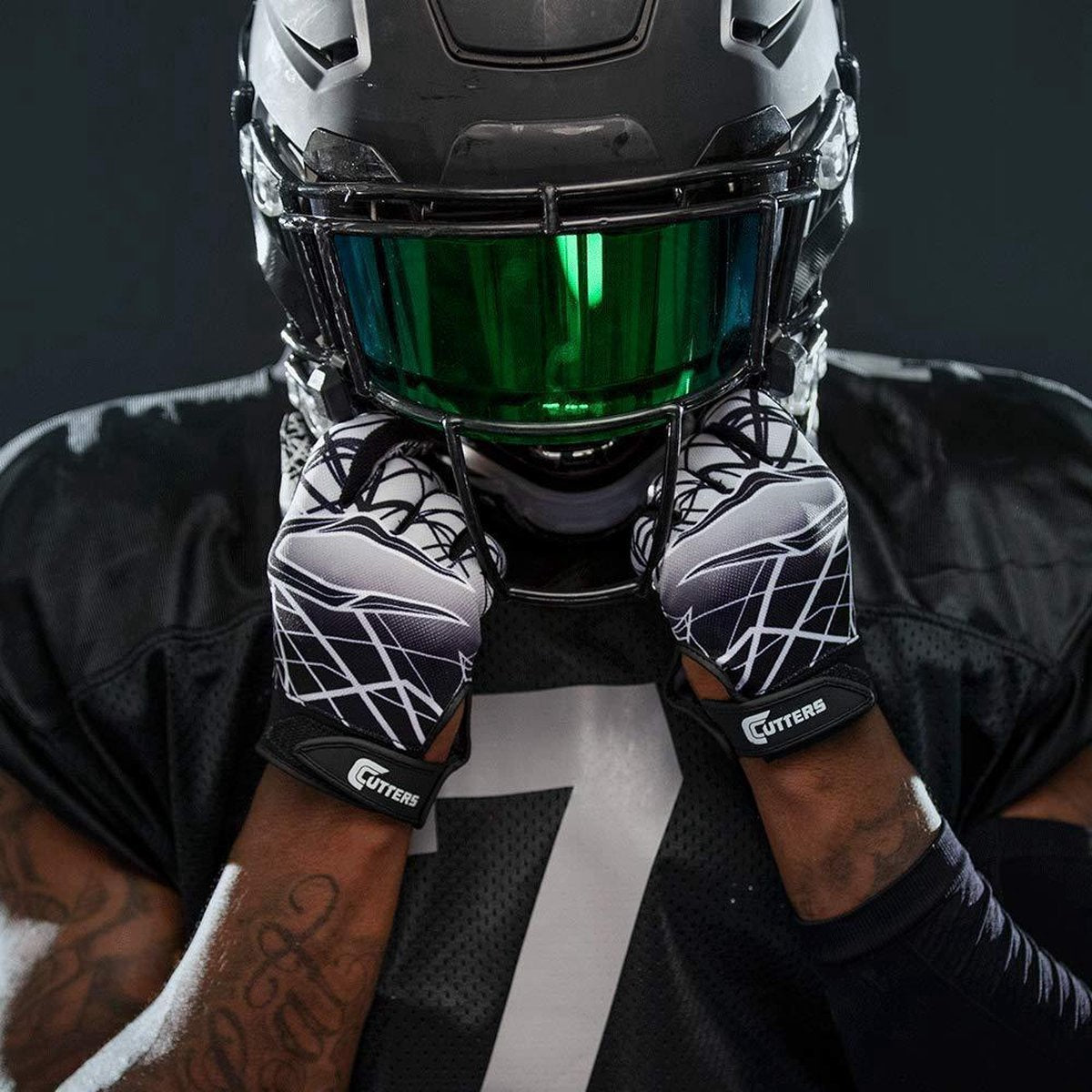 American-Football-Handschuhe – S150 – Handfläche aus Silikon