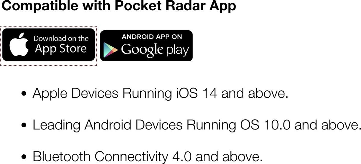 Pocket Radar Smart Coach Radar Gun - Met App