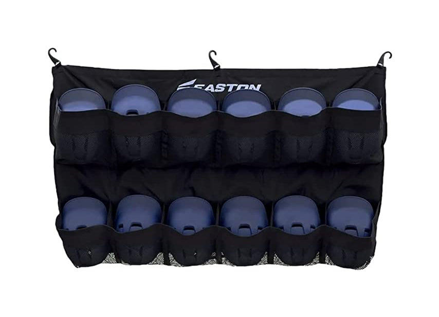 Materiaaltas Hangend - Honkbal - Softball - Voor 12 Helmen - (zwart) - One Size