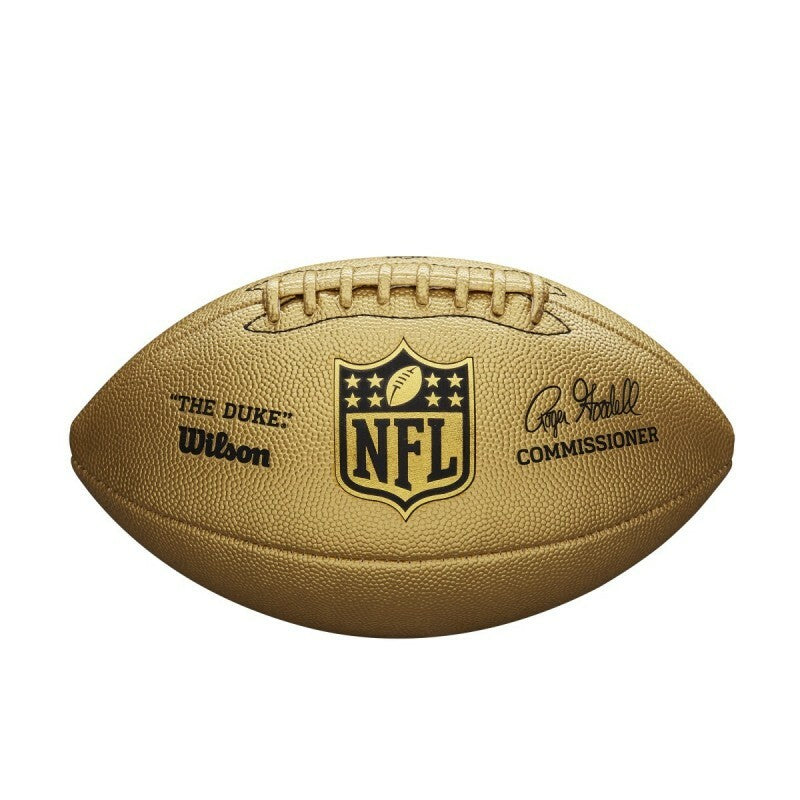 Duke Metallic American Football Ball - Gold Edition - Official Size