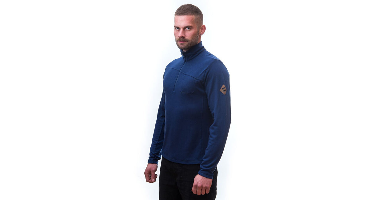 Baselayer Merino Extreme Outdoor Hommes Manches Longues Half Zip