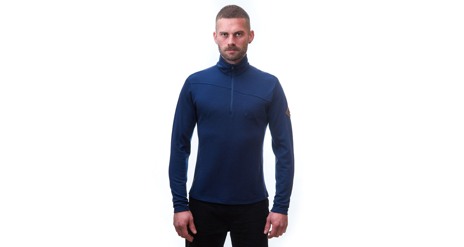 Baselayer Merino Extreme Outdoor Hommes Manches Longues Half Zip