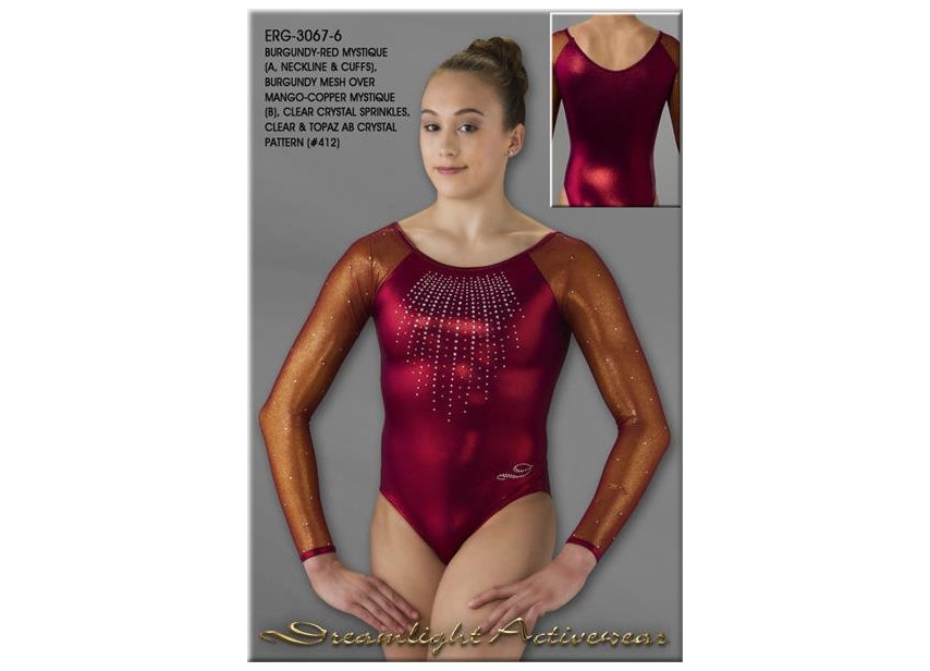 Leotard Girls - Long Sleeve - Bordeaux (Bordeaux)