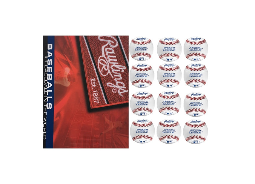 Baseball - ROLB2 Leder-Baseball - DUTZEND - Weiß - 9 Zoll - 12 Stück