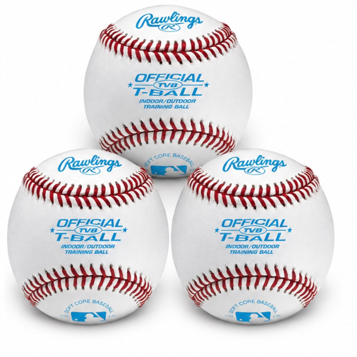 3 Stuks TVB Soft Training Baseball (Wit)