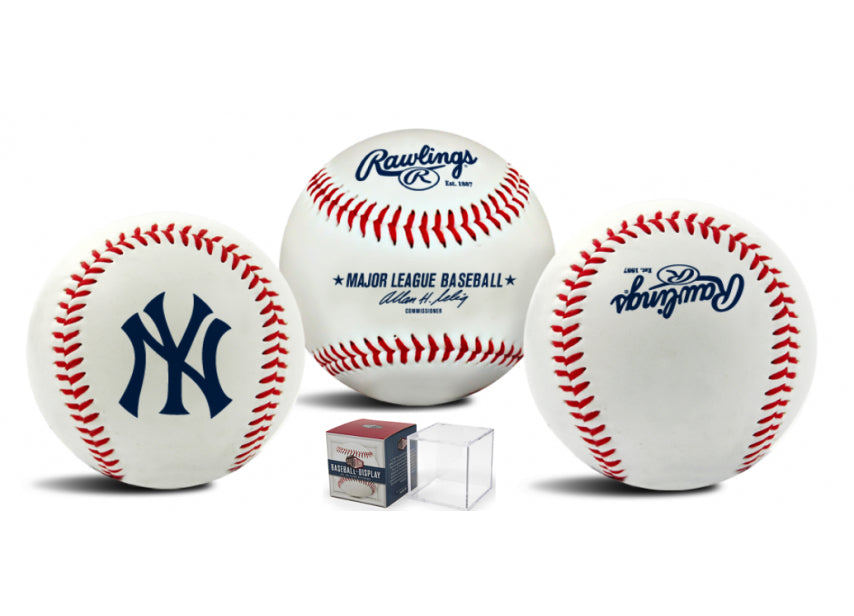 MLB Original Team Logo Honkbal - Incl. BallQube Display - NY Yankees