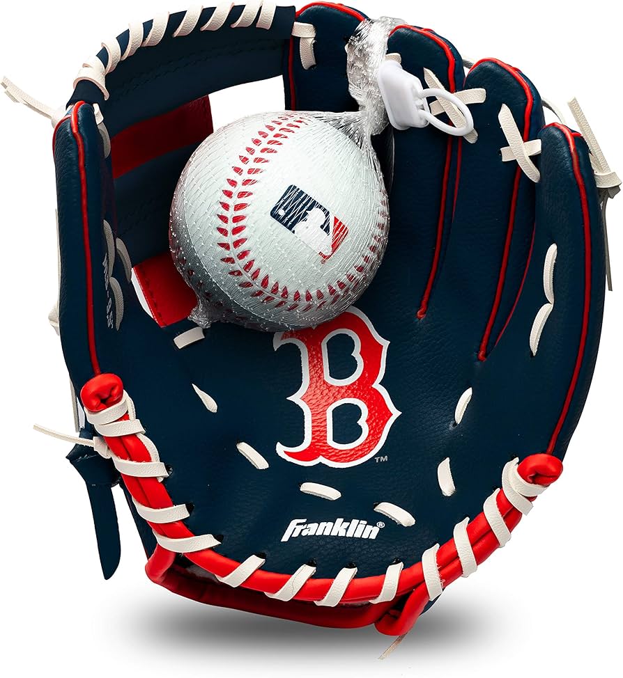 Honkbal Handschoen - Met Soft Foam Bal - Boston Red Sox - Kinderen - 9,5 inch