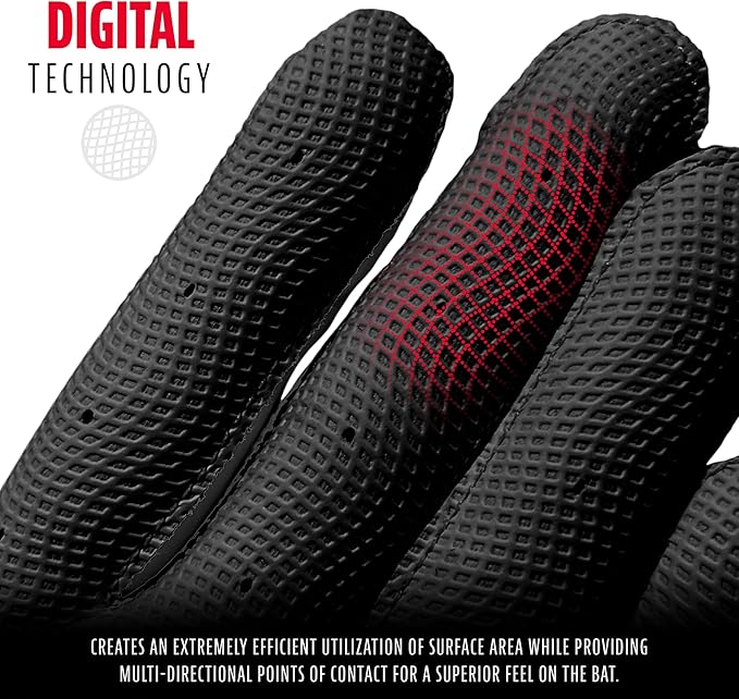 Franklin - Honkbal - MLB - Slaghandschoentjes - 2nd Skinz Drip - JEUGD Versie - Zwart/Goud - Sport Baseball/Softball - JEUGD Medium