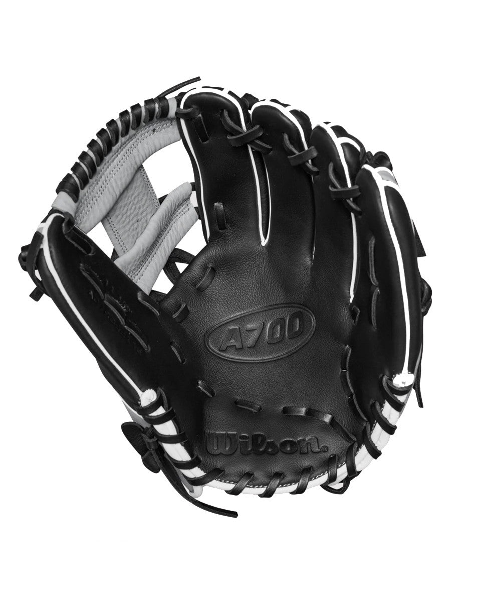 Wilson - Honkbalhandschoen - A700 - Jeugd - Zwart/Grijs - 11,5 inch