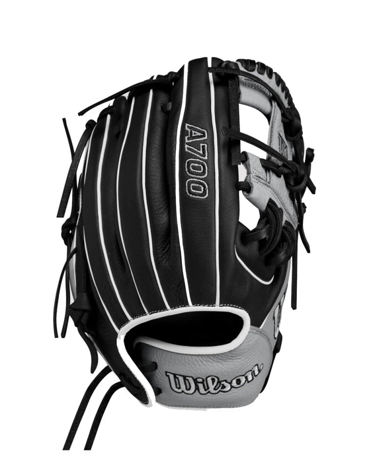 Wilson - Honkbalhandschoen - A700 - Jeugd - Zwart/Grijs - 11,5 inch