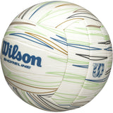 Wilson - Volleybal - Shoreline - Gen Green - Beach Volleybal - Milieuvriendelijk & Comfortabel - Wit/Blauw - Incl. Oppomp Naaldventiel