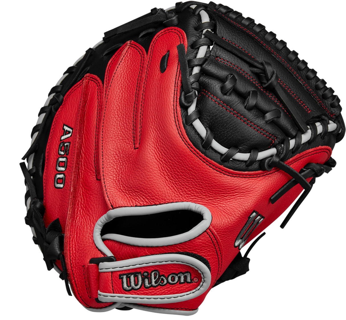 Wilson - Honkbal - Catcherhandschoen - A500 - Jeugd - Rood/Zwart - 32 inch