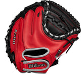 Wilson - Honkbal - Catcherhandschoen - A500 - Jeugd - Rood/Zwart - 32 inch