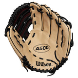 Wilson - Honkbalhandschoen - A500 - Blond/Zwart - 12,5 inch