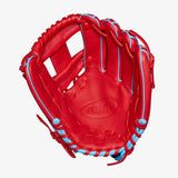Wilson - Honkbalhandschoen - A500 - Jeugd - Rood - 11,5 inch - Voor Linkshandige Werper (LHT)
