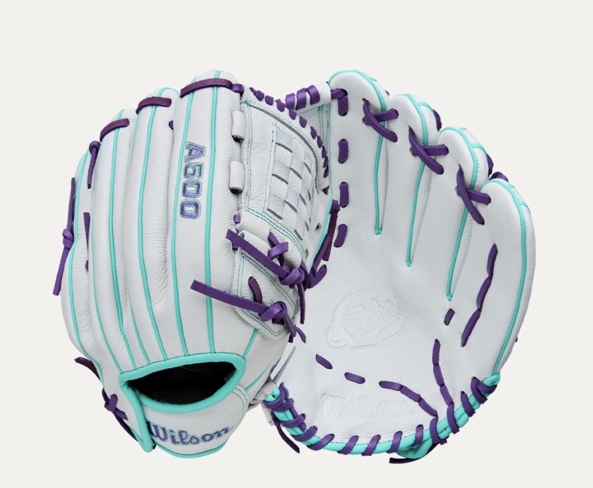 Wilson - Softbalhandschoen - Siren - A500 - Fastpitch - 12 inch - Wit/Paars
