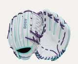 Wilson - Softbalhandschoen - Siren - A500 - Fastpitch - 12 inch - Wit/Paars
