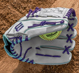 Wilson - Softbalhandschoen - Siren - A500 - Fastpitch - 12 inch - Wit/Paars