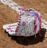 Wilson - Softbalhandschoen - Flash - Fastpitch - 12 inch - Wit/Roze