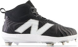 Baseball Shoes - Mid High - Metal Spikes - 4040v7 - Black/White