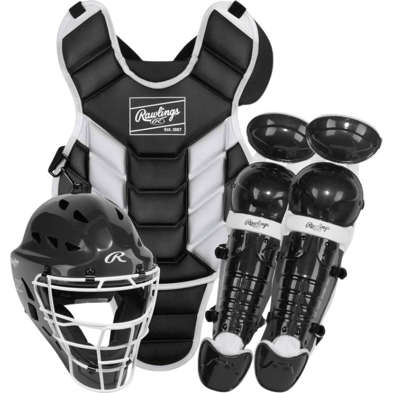 Rawlings - MLB - Catcher Set - PLYCS3Y - Players 3 Series - Zwart/Wit - TeeBall (tot ca 6-7 jaar)