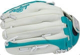 Rawlings - Softbalhandschoen - RSO125W - Shut-Out Serie - 12,5 Inch - Basket Web - White/Turquoise - LHT