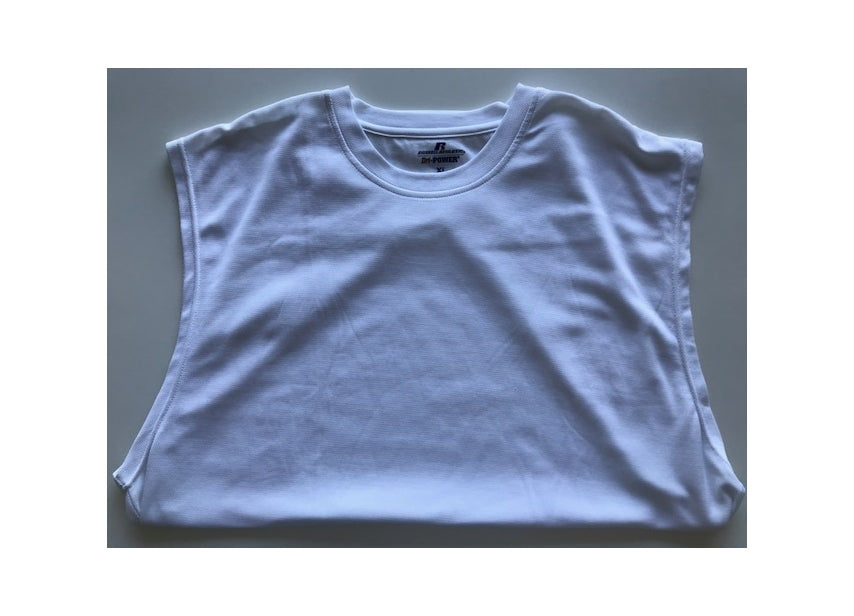 Sportshirt – Herren – ärmellos – Erwachsene – T-Shirt (weiß)