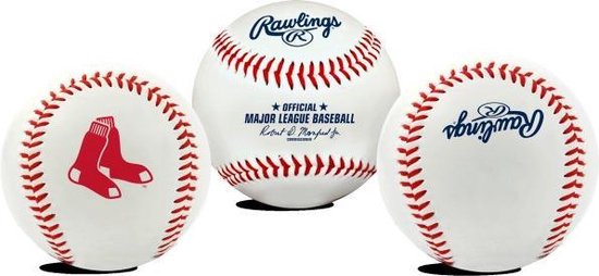 Leren honkbal met MLB team logo - officiële maat 9 inch - Red Sox