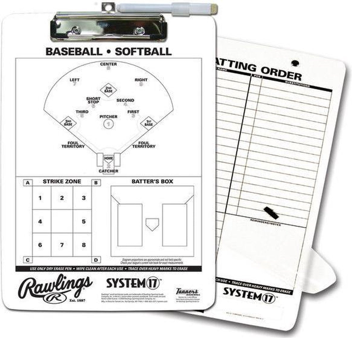 Baseball - Softball Coach Clipboard - Coach Board