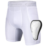 Champro - Take-Out - Compression Short - Met C-Flex Cup - Tok - Wit - Jeugd