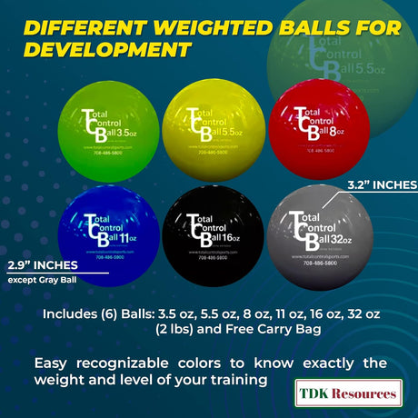 Weighted Baseball Training - 6 balls
