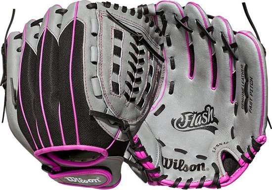 Honkbal - MLB Softbal Handschoen - A400 - Flash - Kinderen - 11 inch (Zwart)