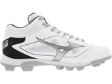 Mizuno - Cushionrevo - Diamond - Mid - TPU Molded - Wit/Zwart - US 8